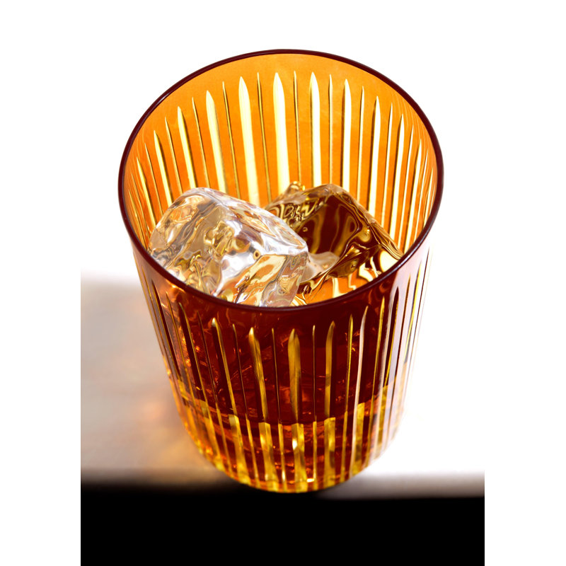 Prism Double Old Fashioned Glasses, 13 oz., Amber