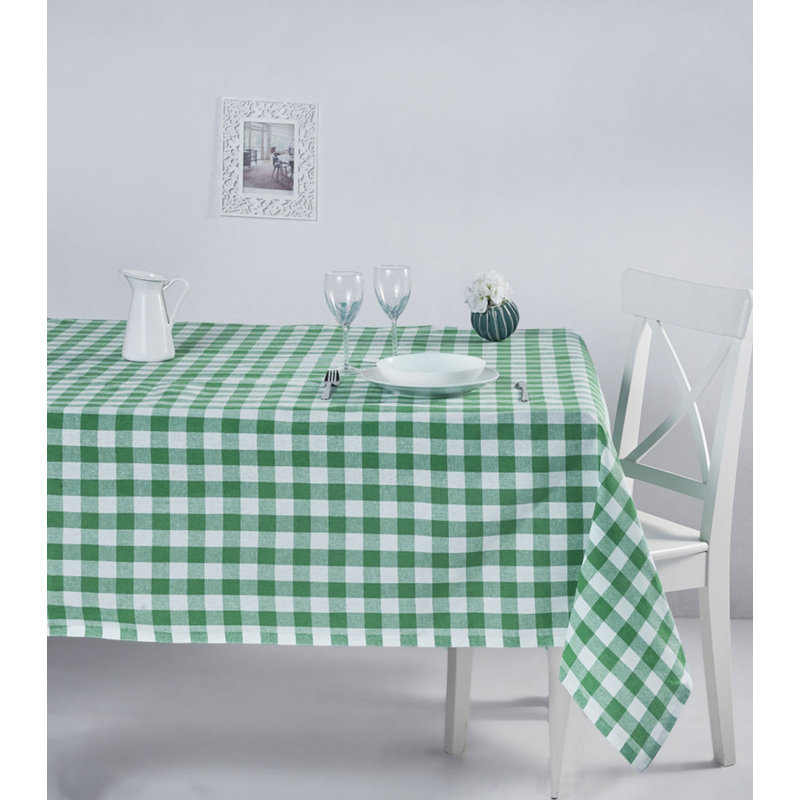 Nappe Chon Green, à carreaux, 63 x 63 pouces | 85% coton / 15% polyester, facile à nettoyer, lavable à la machine à une température de 30 à 40 ° C | Parfait pour la salle à manger, les pique-niques et les événements extérieurs, design élégant et durable