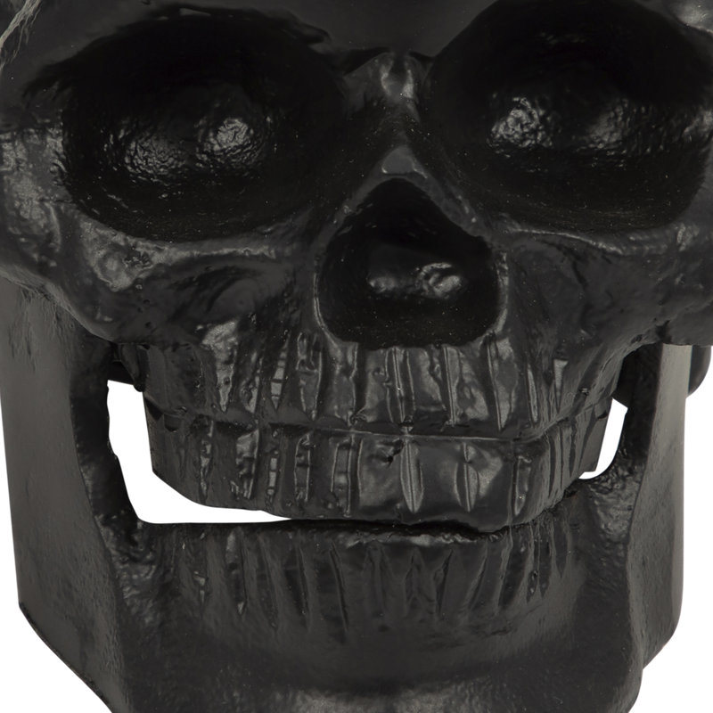 Jamyle 6" H Metal Skull Figurine Decorative Accent 
