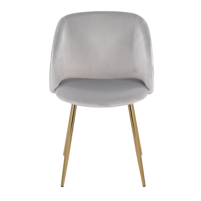 Fauteuil en velours Whitaker, Argent