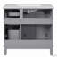 36" Modern Bathroom Vanity with Ceramic Sink, 4 Drawers-1973199540