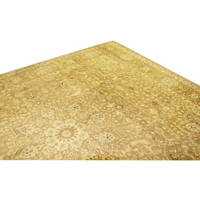 High-Quality Hand-Knotted Brown Area Rug
