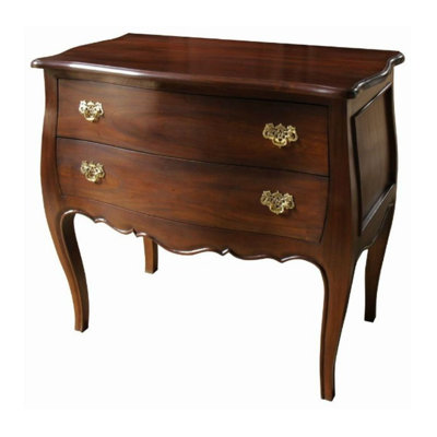 2 Drawer 90cm W Solid Wood