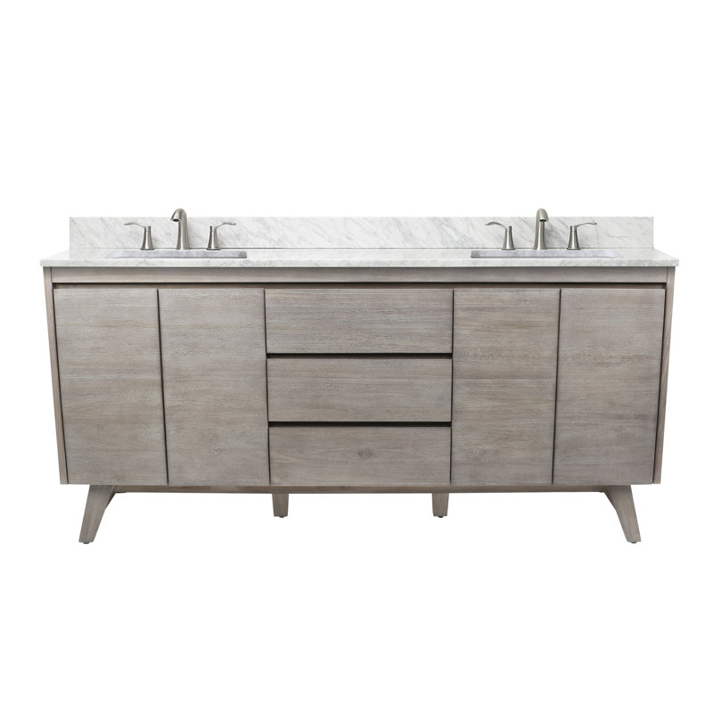 Coventry 73'' W Double Vanity, Gray Teak