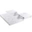 39.4'' Square Coffee Table, Marble Veneer, White, Sliding Top & Multipurpose Storage Design White 39.4'', Box