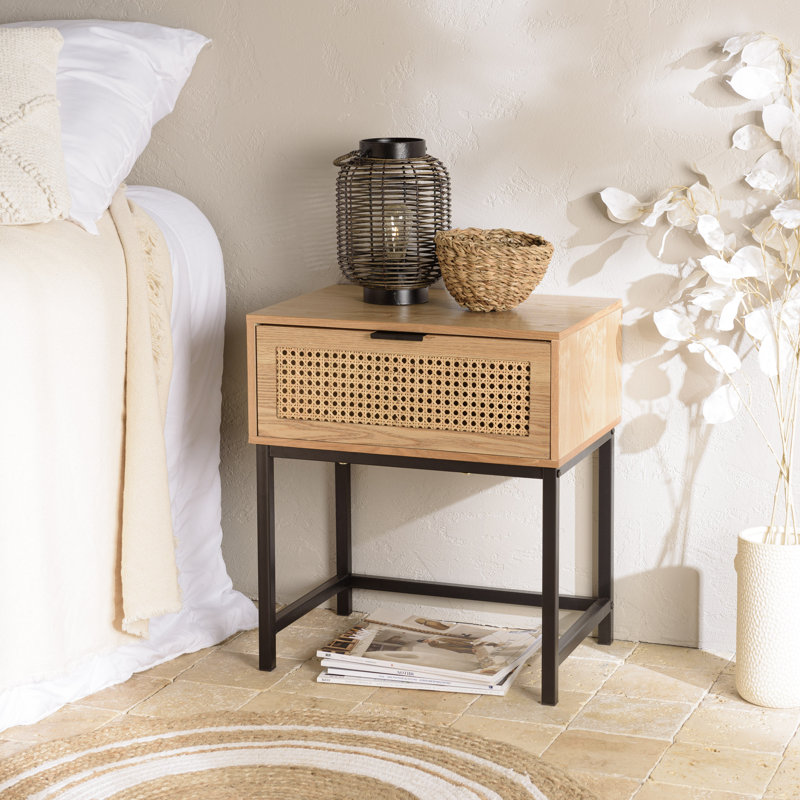Clairan 48cm W Manufactured Wood Bedside Table