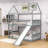 Lacrescenta Twin Over Twin Standard Bunk Bed with Slide-1655909633