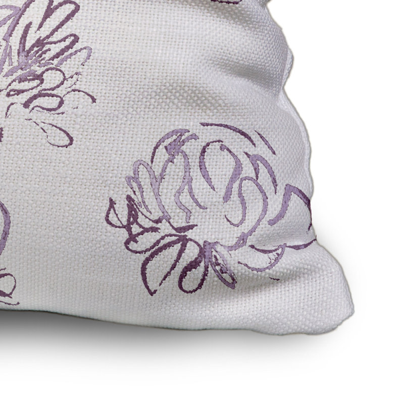  Housse et insert de coussin carré en coton, 20 po X 20 po, Violet
