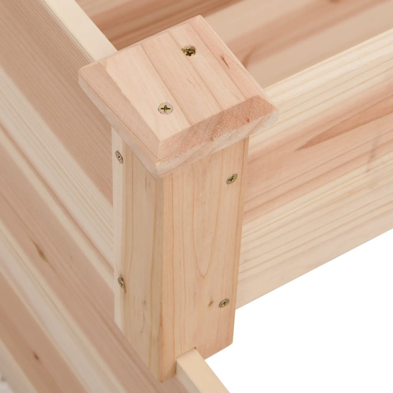 Daviona Wood Raised Garden Bed, Natural