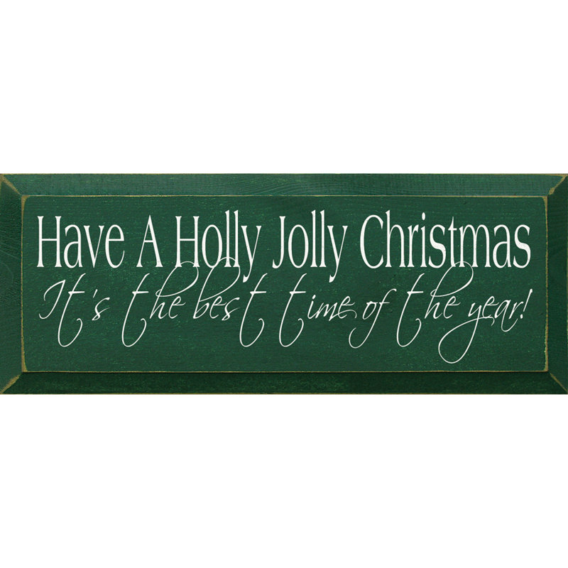 Ayez une touche de noël holly jolly, c’est le meilleur moment de l’année ! plaque d’art textuel
