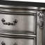 Table de chevet pour chambre à coucher avec 2 tiroirs et artisanat platine antique