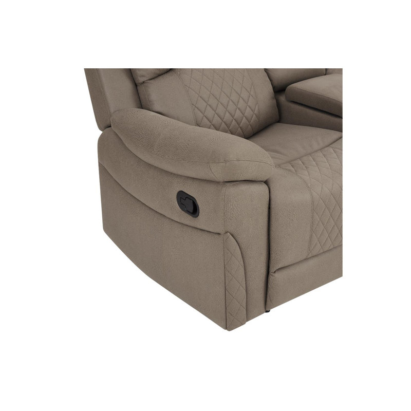 Hippolytus 3 Seater Reclining Sofa, Brown