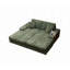 Canapé convertible surdimensionné en velours côtelé, fauteuil-lit moderne moelleux, mobilier de salon double, vert
