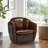 Mariela Upholstered Swivel Barrel Chair