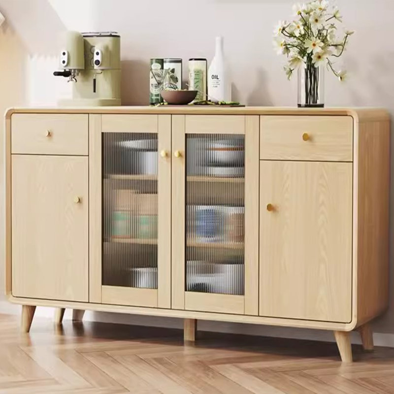 Armoire d'appoint 62,4 po Burlywood,  H 35,43 po x l 62,4 po x P 15,74 po