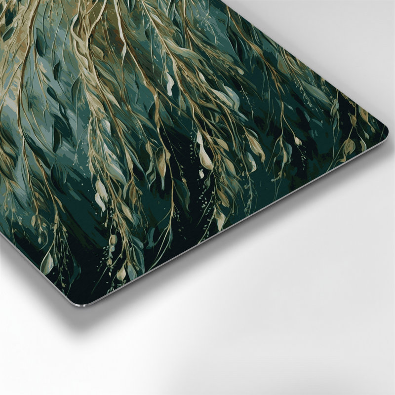 Art mural en métal Botanical Willow Branches, H 12 po x l 12 po