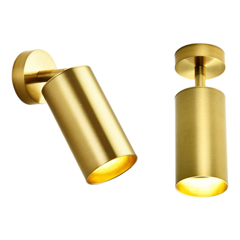 GU10 Modern Gold LED Ceiling Spots Downlight Surface Mounted Celing Light Bathroom Bedroom Mirro Wall Sconce Lighting Reading Picture Light Living Room Display Focus Light