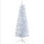Arbre de Noël artificiel enneigé 5 pi, arbre de Noël mince avec branches réalistes et base en plastique pour décoration d'intérieur