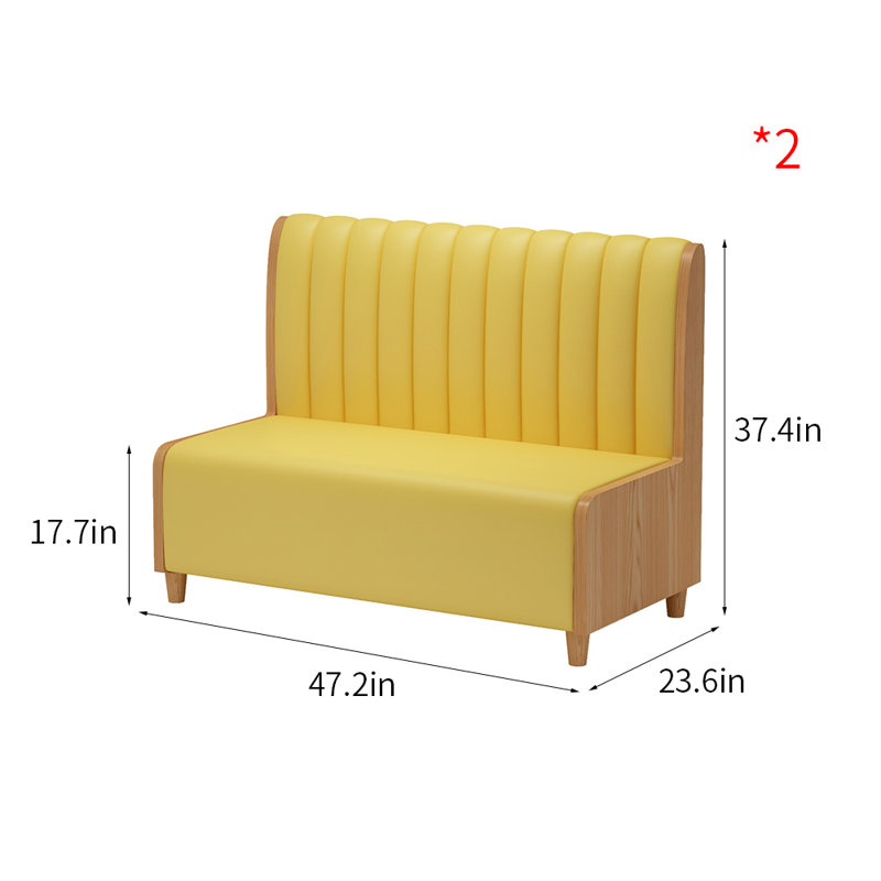 Banc rembourré en similicuir Cafe