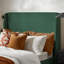 Halla Luxury Fabric Upholstered Bed Frame - Eco Recycled Material, Sleek Modern Design-284573712-284573715