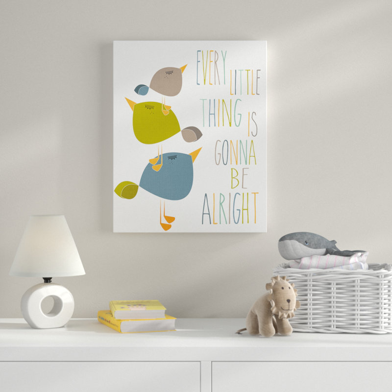 Art sur toile Gupton Three Little Birds, Toile tendue, H 20 po x l 16 po x P 1,5 po