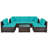 5 - Person Modular Patio Conversation Set with Cushions-1645748241