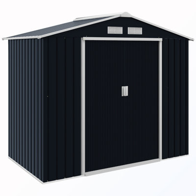 Outdoor Storage Shed With Sloped Roof