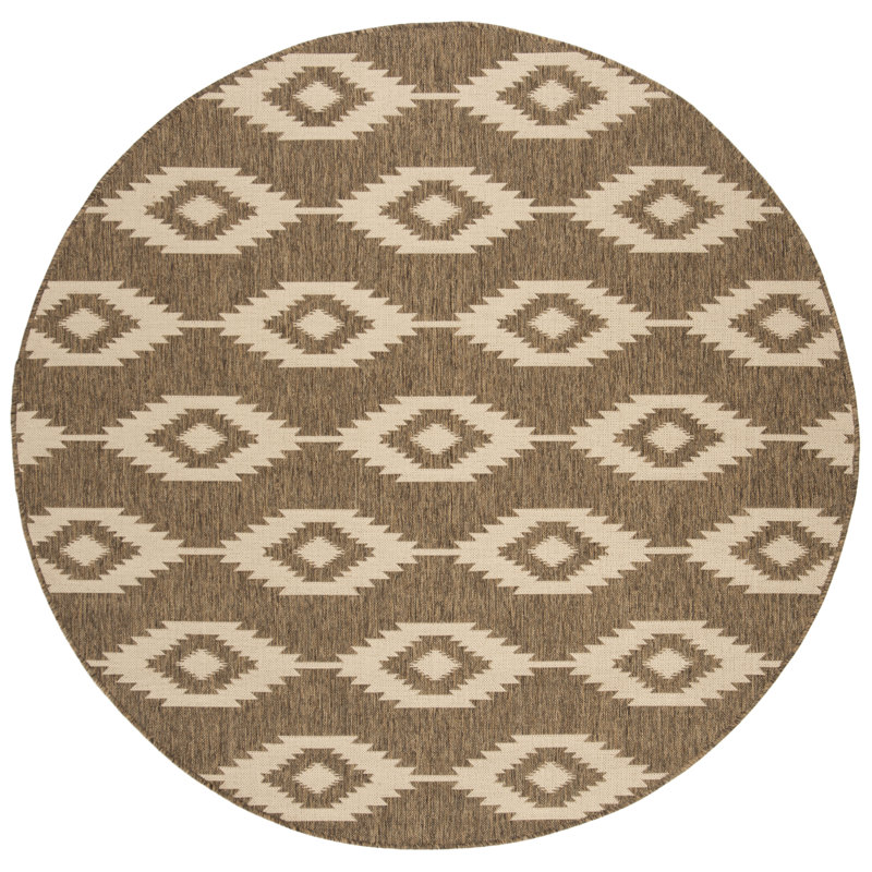Abbigail Southwestern Indoor/Outdoor Area Rug, Round 6'7"