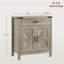 Buffet avec 1 tiroir et 1 armoire de rangement, blanc-1833428305