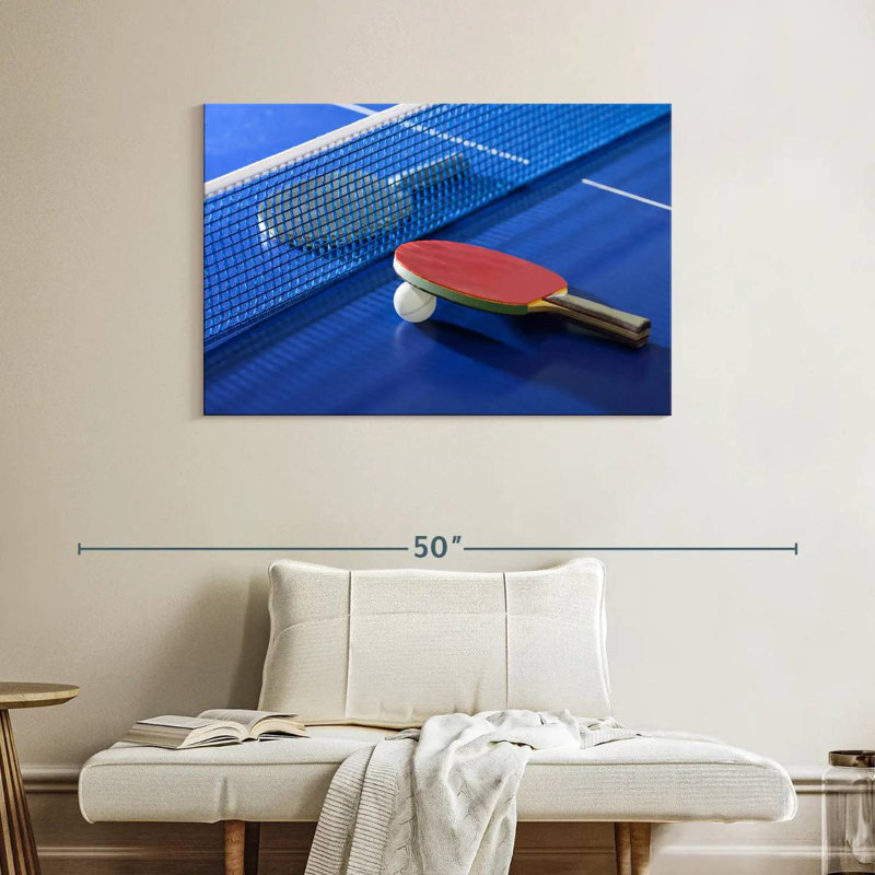 Tennis de table bleu Sirci, H 26 po x l 39 po
