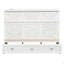 Grand lit escamotable avec grands tiroirs et USB, blanc brossé-419927617