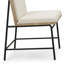 Ensemble de 2 chaises d'appoint Valer en chêne et en tissu beige avec structure en métal et dossier rembourré