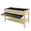 Jardinière surélevée 48 x 23 x 31,1 pouces avec plateau de collecte d'eau, tablette de rangement et doublure de protection Raised Garden Bed