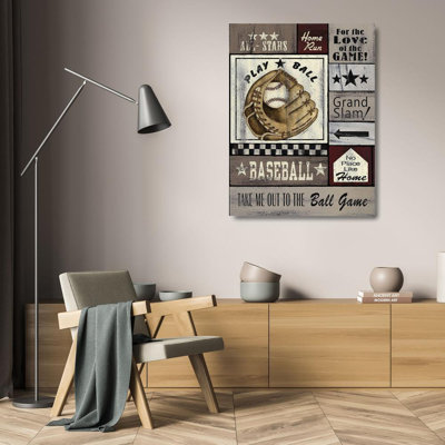 Lark Manor Spivey, Linda Gallery Wrapped Canvas Art Titled: Baseball All Stars