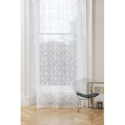 Coti Cotton Blend Sheer Curtain Single Panel