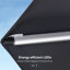 Roselius 132" Square Solar Powered LED Lighted Cantilever Umbrella With Wheeled Base,Grey-1902021274