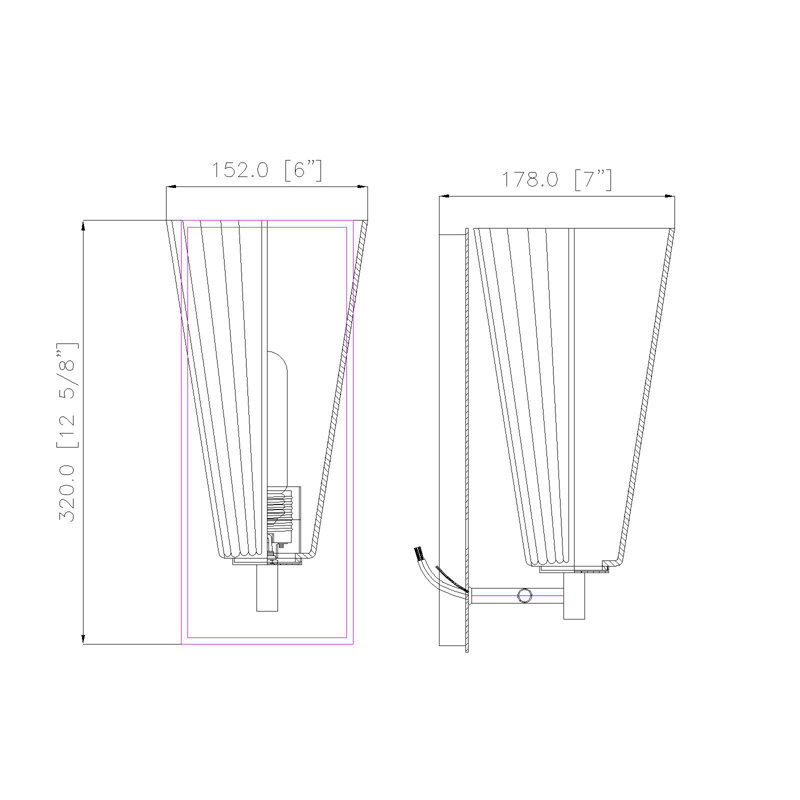 Belteau 1 Light Wall Sconce, Gold, 12.75" H x 6" W x 7" D