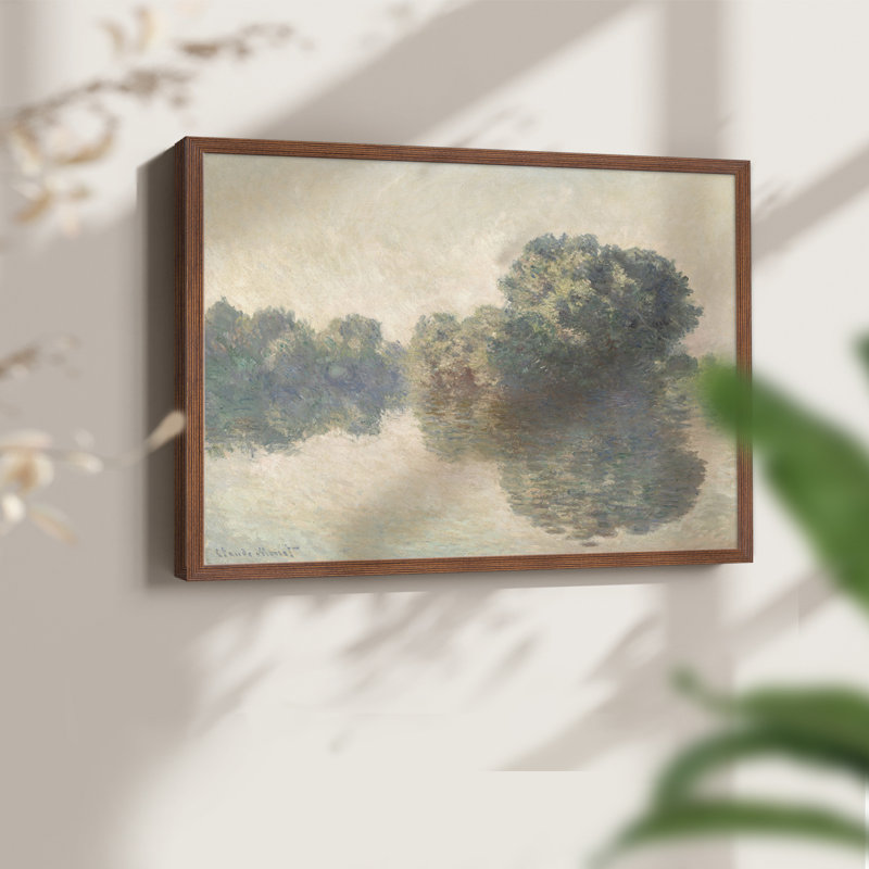 Paysages rétro-Cccxx - reproduction encadrée, H 22 po x l 28 po, Noyer