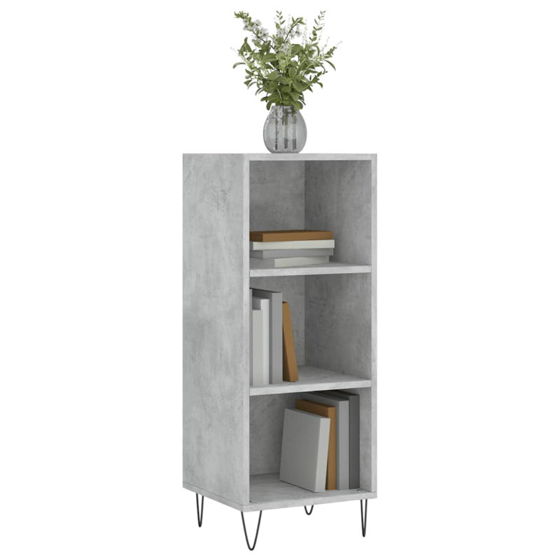 Bramfield 90cm H x 34.5cm W Standard Bookcase, Concrete Grey