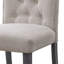 Ensemble de 2 chaises d'appoint en lin beige Yabeina
