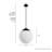 Hepburn 1 - Light Sphere Globe Pendant-86178570-86178569