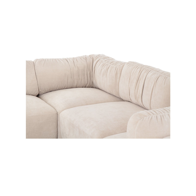Matina Classic L Modular Sectional Taupe, Beige Polyester