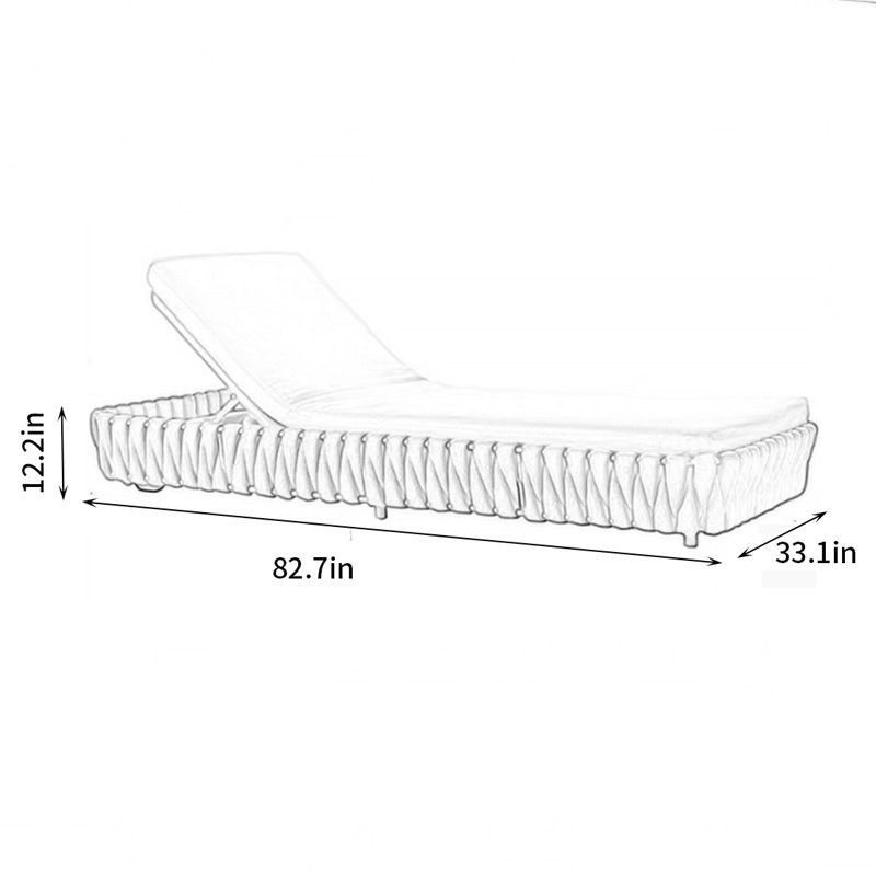 Chaise Lounge Outdoor Chaise Lounge , Cushion Included
