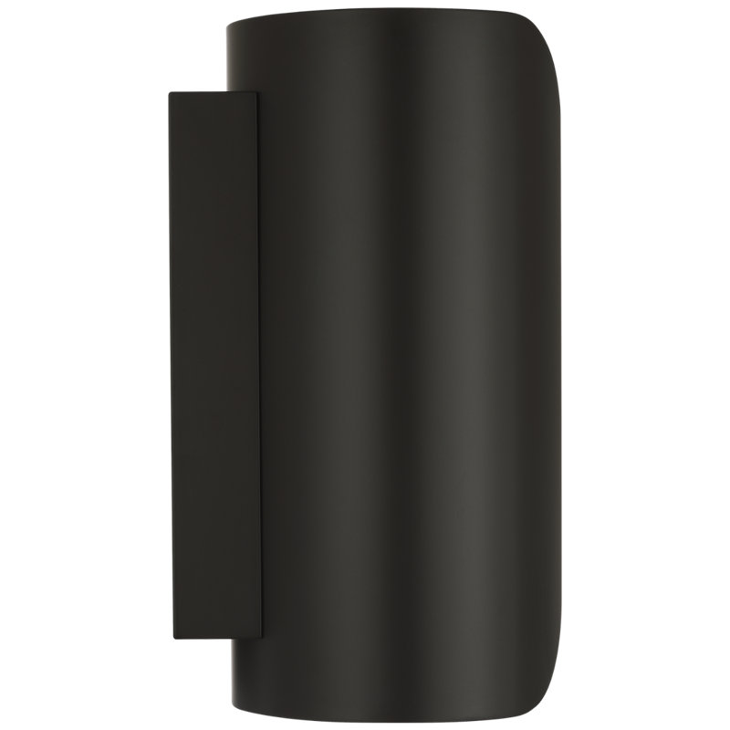 Anne-Marie Barton Armise 18" Sconce with Alabaster, 14" H x 7" W x 7.75" D, Matte Carbon