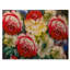 Nature morte rétro avec fleurs rouges et jaunes - impression traditionnelle-60160146-60160149