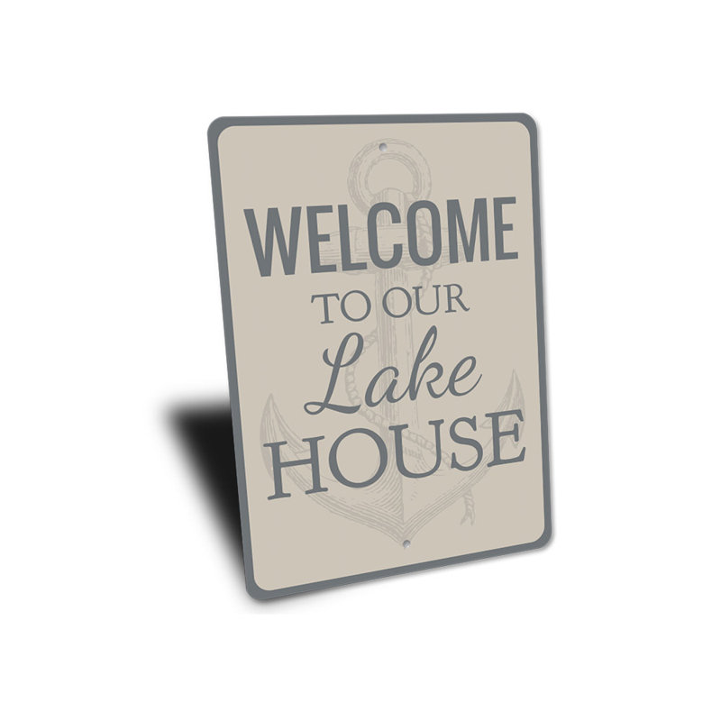 Plaque d'ancrage en aluminium Lake House, H 14 po x l 10 po x P 0,04 po