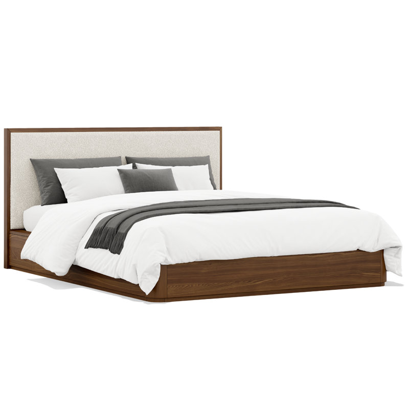 Structure de lit tapissier Sadeigh Boucle, Grand lit