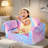 Compression ' In Pink, 21 Convertible To Lounger, High Foam Cushions, Linen Cover, Wood Frame For Joy Pink Modular - With Soft Fabric, Pine Primary Living Space