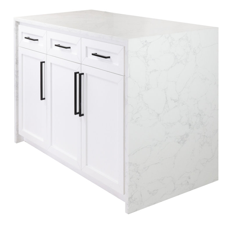 Aleata Kitchen Island with Engineered Marble Top