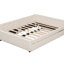 Lit plateforme tapissier double avec gigogne simple - beige, construction, sans sommier et en bois massif beige, pour une ambiance de chambre de rêve-1299736971